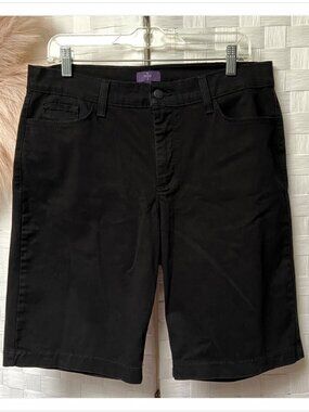 NYDJ Lift Tuck Technology Black Pocket Shorts Size 14